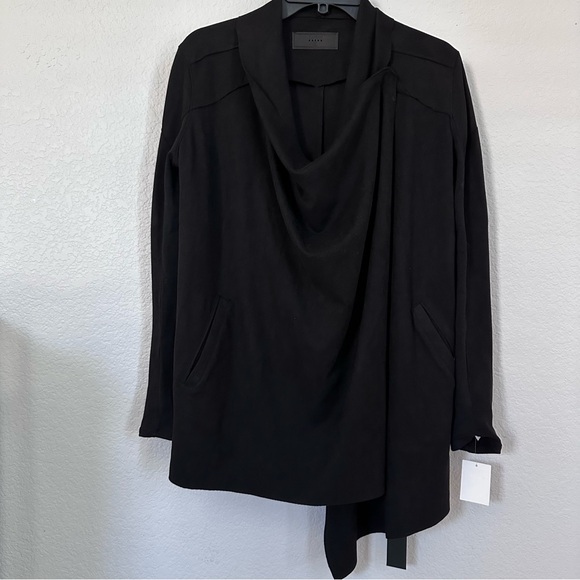 NWT BLANK NYC | Black Cloud Nine Drape Jacket - Size XS - Picture 4 of 6
